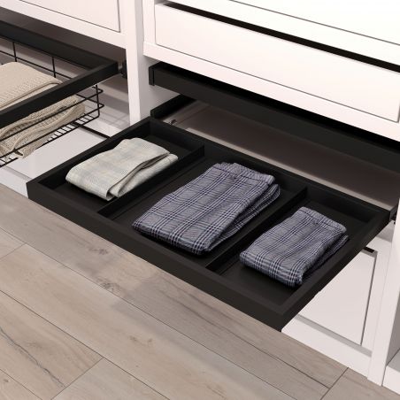 Kit plateau sur coulisses pour caisson de 600 mm, Noir Kit plateau sur coulisses pour caisson de 600 mm, Noir
