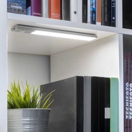 Luminaire LED Kaus rechargeable par usb avec détecteur de mouvement, L 400 mm, Anodisé mat Luminaire LED Kaus rechargeable par usb avec détecteur de mouvement, L 400 mm, Anodisé mat