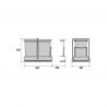 Poubelle coulissante 28L 2 bacs Poubelle coulissante 28L 2 bacs