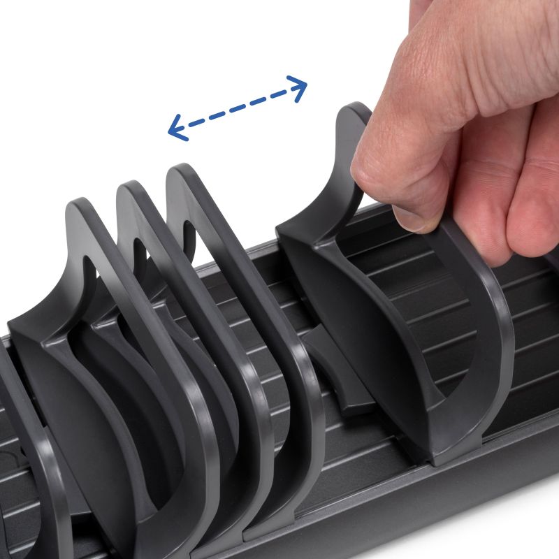 Porte-assiettes Orderbox pour tiroir, Gris anthracite
