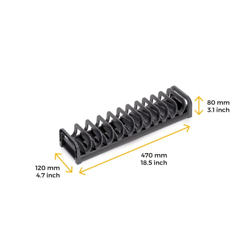 Porte-assiettes Orderbox pour tiroir, Gris anthracite