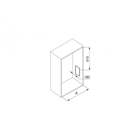 Penderie rabattable Sling pour armoire de largeur 450 à 600 mm, Blanc Penderie rabattable Sling pour armoire de largeur 450 à 600 mm, Blanc