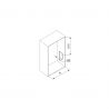Penderie rabattable Sling pour armoire de largeur 450 à 600 mm, Blanc Penderie rabattable Sling pour armoire de largeur 450 à 600 mm, Blanc