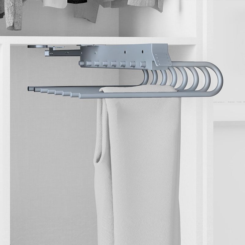 Porte-pantalons extractible pour montage côté Droit, Aluminium