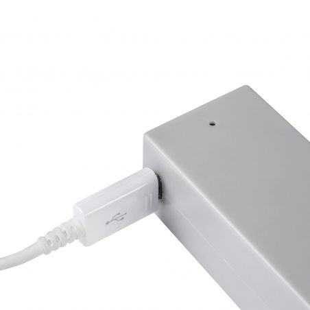 Barre de penderie Castor avec lumière LED, batterie amovible et détecteur de mouvement, 858 mm, Anodisé mat Barre de penderie Castor avec lumière LED, batterie amovible et détecteur de mouvement, 858 mm, Anodisé mat