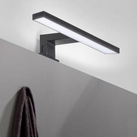 Spot LED pour miroir de salle de bain Virgo (AC 230V 50Hz), 6 W, Noir Spot LED pour miroir de salle de bain Virgo (AC 230V 50Hz), 6 W, Noir