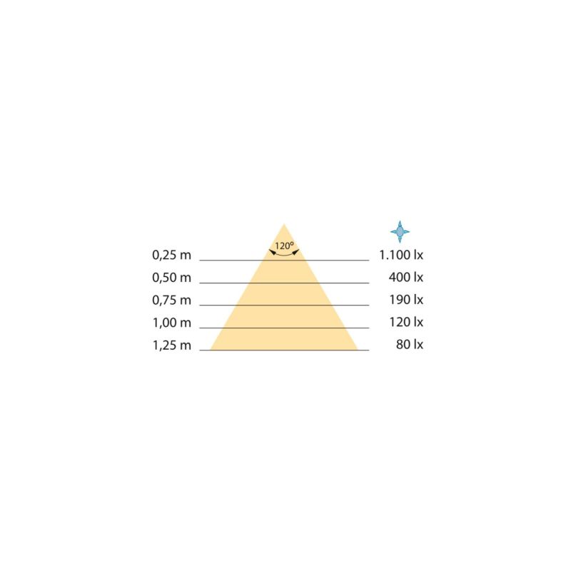 Spot LED pour miroir de salle de bain Virgo (AC 230V 50Hz), 6 W, Noir