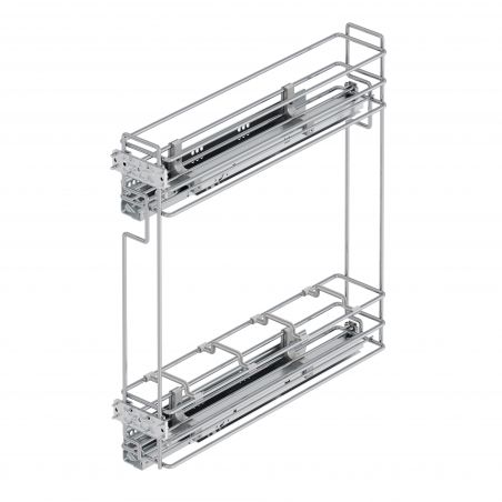 Porte-bouteilles coulissant Suprastar avec amortisseur pour caisson de 200 mm, Chromé Porte-bouteilles coulissant Suprastar avec amortisseur pour caisson de 200 mm, Chromé