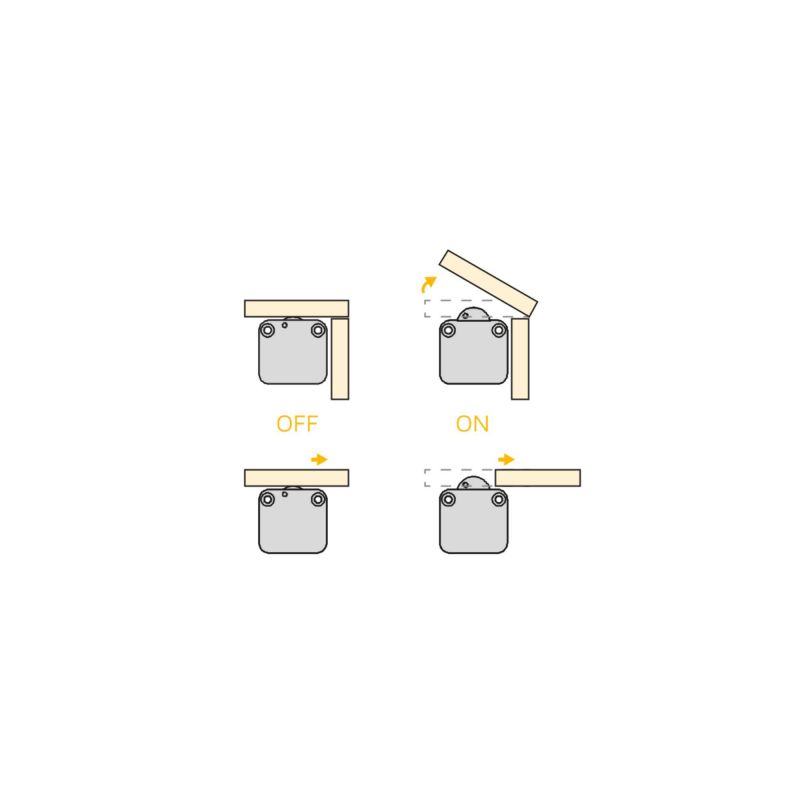 Lot de 10 interrupteurs à actionner lors de l'ouverture ou de la fermeture d'une porte de placard, Blanc