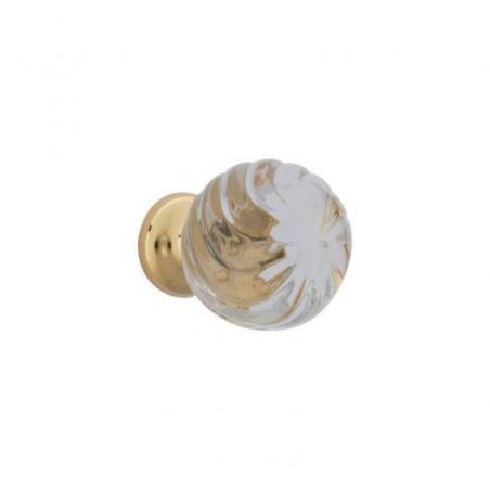 Bouton cristal torsadé -...