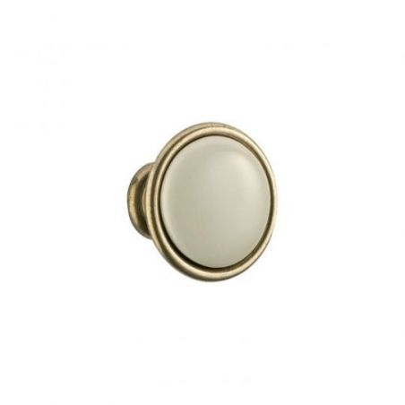 Bouton porcelaine bronzé -...