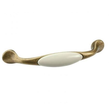 Poignée porcelaine bronzée...