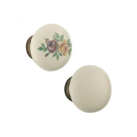 Bouton porcelaine bronzé -...