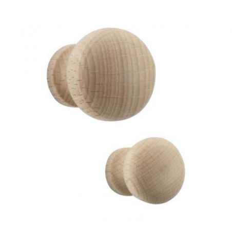 Bouton bois champignon -...