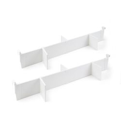 Lot de séparateurs pour intérieur de tiroirs Vertex et Concept pour caisson de 900 mm, Blanc