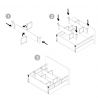 Lot de séparateurs pour intérieur de tiroirs Vertex et Concept pour caisson de 900 mm, Blanc Lot de séparateurs pour intérieur de tiroirs Vertex et Concept pour caisson de 900 mm, Blanc
