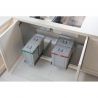 Poubelle coulissante 48L 2 bacs Poubelle coulissante 48L 2 bacs