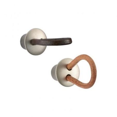 Bouton cuir lacet -...