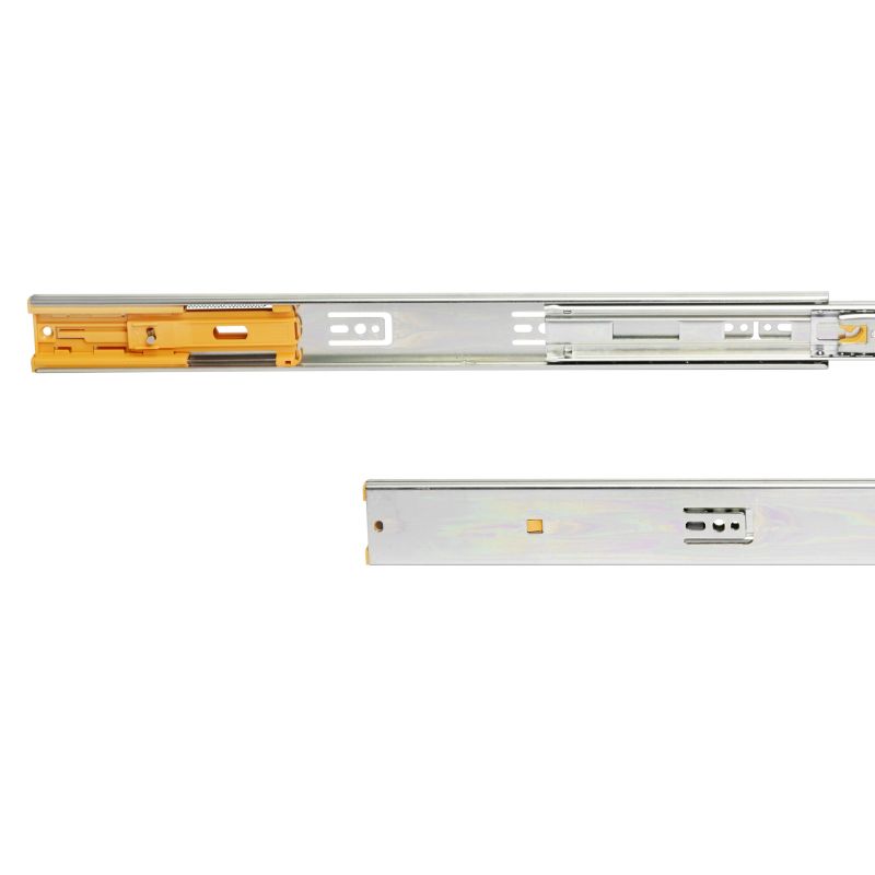 Jeu de coulisses roulement à billes, hauteur 45mm, profondeur 400mm, sortie totale, Zingué