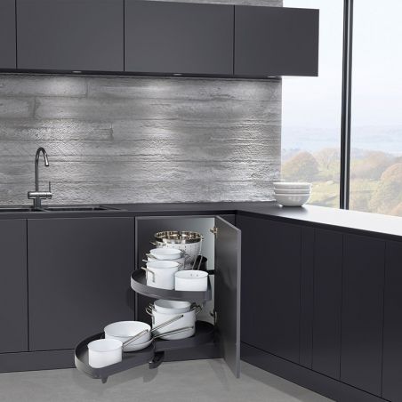 Ferrure Lemans II Arena Pure Sens Droit avec amortisseur pour porte de 400 mm