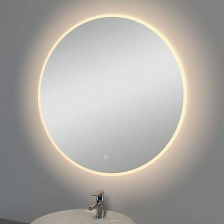 Miroir rond avec luminaire...