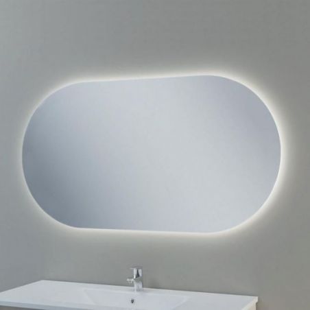 Miroir ovale avec luminaire...