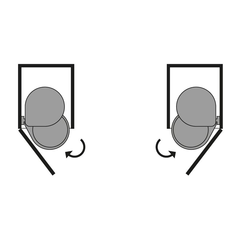 Poubelle pivotante à fixation sur porte Inox 13L
