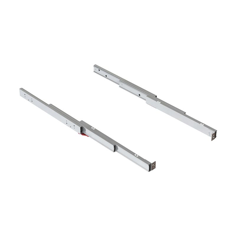 Coulisses table à rallonge Shot, Inox brossé