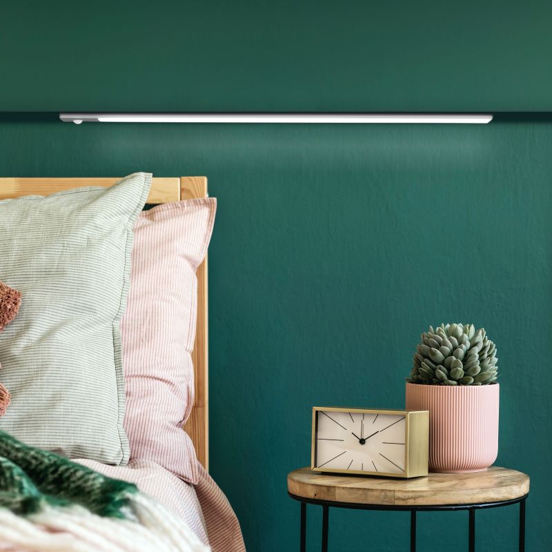 Luminaire LED Kaus rechargeable par usb avec détecteur de mouvement, L 240 mm, Anodisé mat