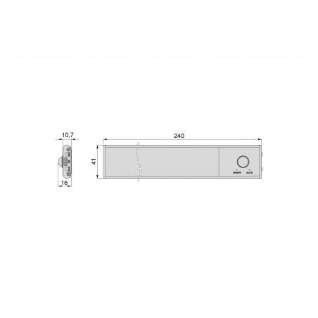 Luminaire LED Kaus rechargeable par usb avec détecteur de mouvement, L 240 mm, Anodisé mat Luminaire LED Kaus rechargeable par usb avec détecteur de mouvement, L 240 mm, Anodisé mat