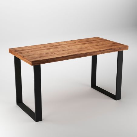 Lot de 2 pieds rectangulaires Square pour table, largeur 600 mm, Noir Lot de 2 pieds rectangulaires Square pour table, largeur 600 mm, Noir