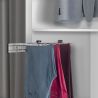 Porte-pantalons Self à montage latéral Gauche pour armoire, Chromé Porte-pantalons Self à montage latéral Gauche pour armoire, Chromé