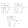 Lot de 10 pistons de porte relevable, force 8kg, course 100mm, Aluminium Lot de 10 pistons de porte relevable, force 8kg, course 100mm, Aluminium