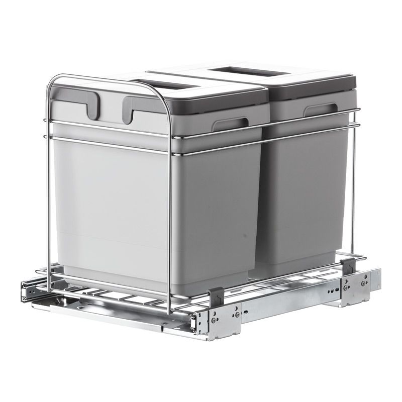 Poubelle coulissante 30L 2 bacs