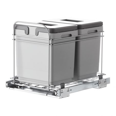 Poubelle coulissante 30L 2 bacs Poubelle coulissante 30L 2 bacs