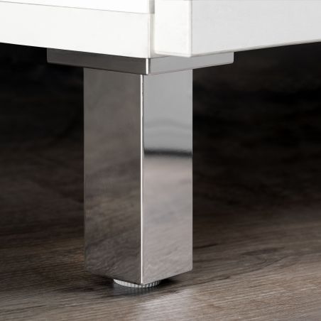Lot de 4 pieds pour meuble, hauteur 140 - 150 mm, Chromé Lot de 4 pieds pour meuble, hauteur 140 - 150 mm, Chromé