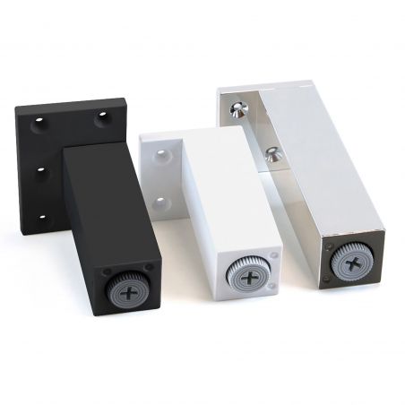 Lot de 4 pieds pour meuble, hauteur 140 - 150 mm, Chromé Lot de 4 pieds pour meuble, hauteur 140 - 150 mm, Chromé