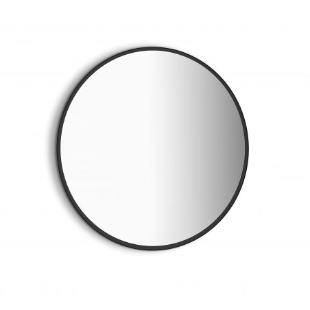 Miroir Zeus avec éclairage décoratif à LED et cadre noir, diamètre 80 cm, AC 230V 50Hz, 12 W Miroir Zeus avec éclairage décoratif à LED et cadre noir, diamètre 80 cm, AC 230V 50Hz, 12 W
