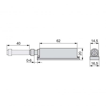 Lot de 10 loqueteaux à visser Push Latch, Gris Lot de 10 loqueteaux à visser Push Latch, Gris