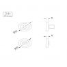 Lot de 5 condamnations rosace ronde pour portes intérieures, diamètre 35mm, Noir Lot de 5 condamnations rosace ronde pour portes intérieures, diamètre 35mm, Noir