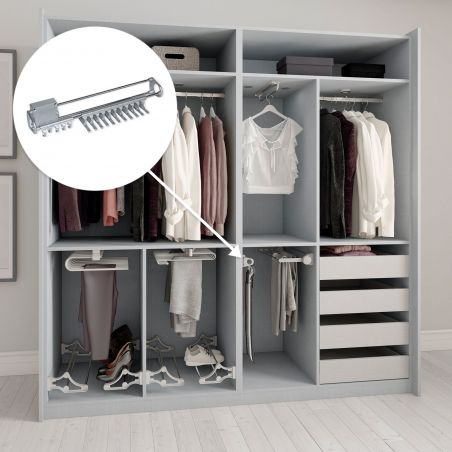 Porte-cravates latéral extractible Self, Aluminium Porte-cravates latéral extractible Self, Aluminium