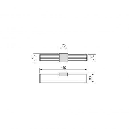 Porte-cravates latéral extractible Self, Aluminium Porte-cravates latéral extractible Self, Aluminium