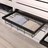 Kit panier à fils sur coulisses pour caisson de 600 mm, Noir Kit panier à fils sur coulisses pour caisson de 600 mm, Noir