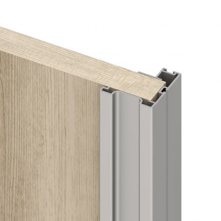 Kit pour Placard 2 portes coulissantes avec ouverture et fermeture amorties, panneaux non inclus, Anodisé mat Kit pour Placard 2 portes coulissantes avec ouverture et fermeture amorties, panneaux non inclus, Anodisé mat