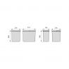 Poubelles Recycle, 1 bac de 15L, Gris anthracite