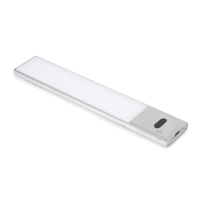 Luminaire LED Kaus rechargeable par usb avec switch, L 240 mm, Anodisé mat