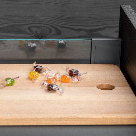 Tiroir Vertex 40 kg hauteur 93 mm avec côtés en verre, profondeur 500 mm, Gris anthracite Tiroir Vertex 40 kg hauteur 93 mm avec côtés en verre, profondeur 500 mm, Gris anthracite