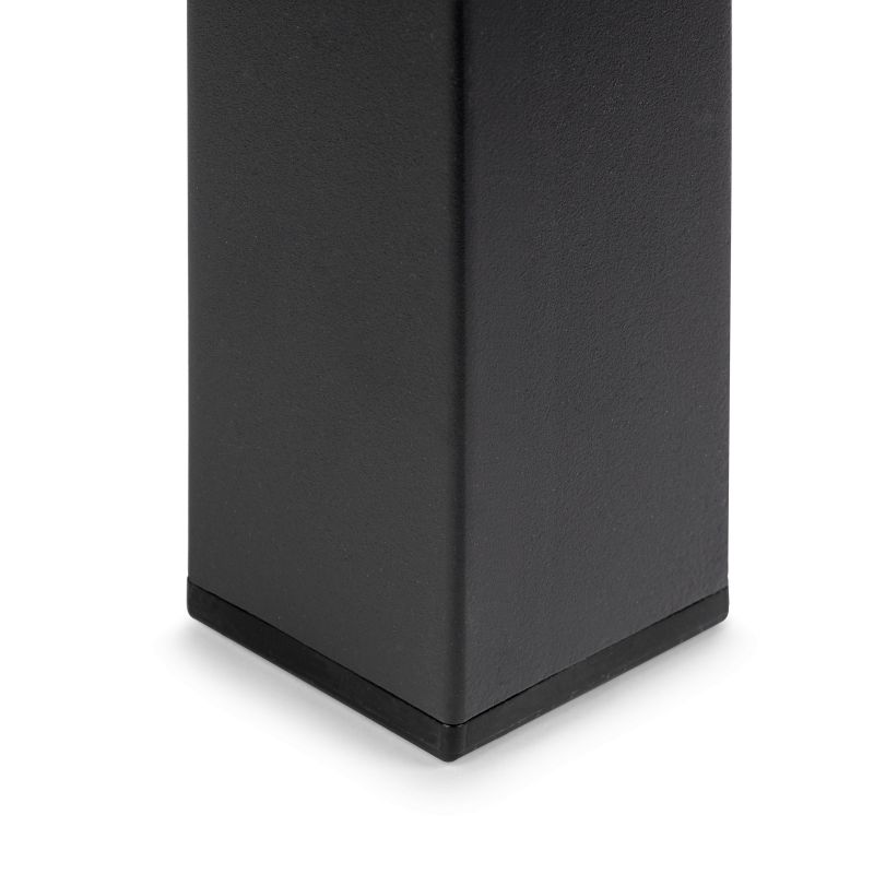 Lot de 4 pieds carrés pour table, 50 x 50 mm, Noir