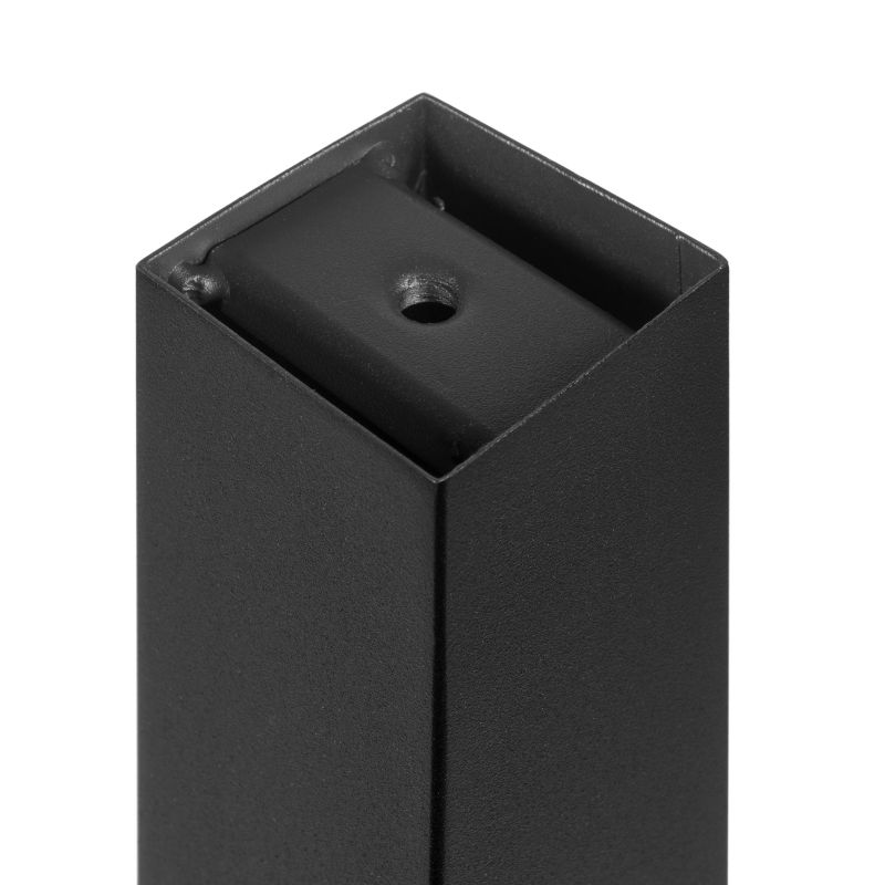 Lot de 4 pieds carrés pour table, 50 x 50 mm, Noir