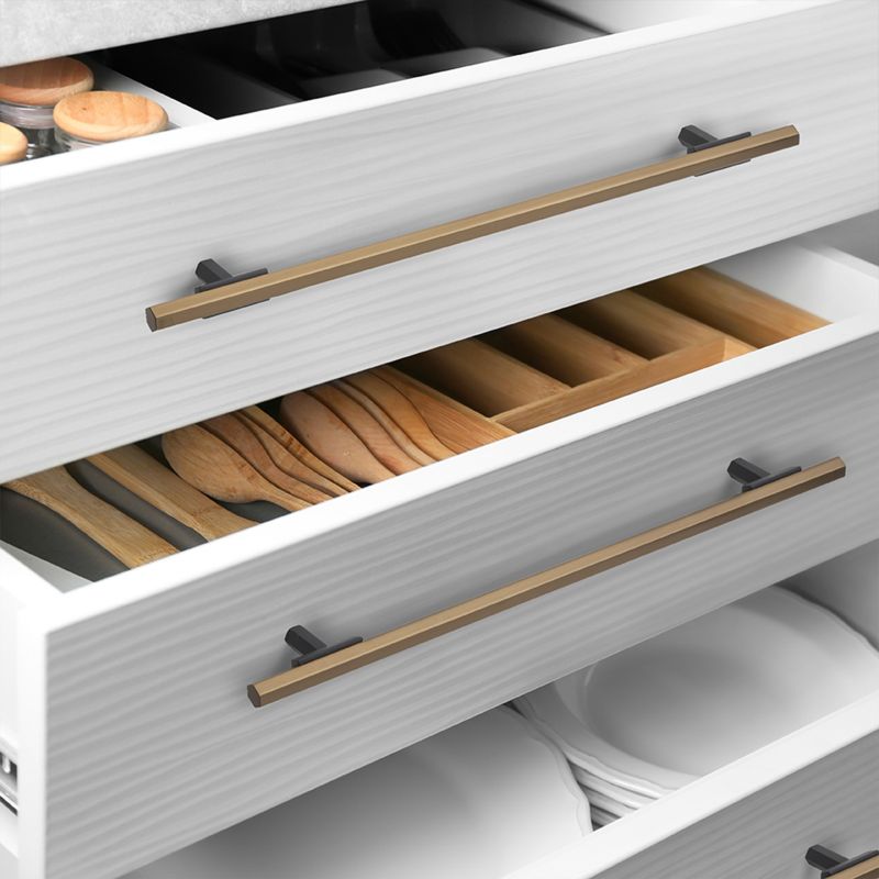 Lot 5 Poignées Riad, L 168 mm, entraxe 128 mm, Bronze